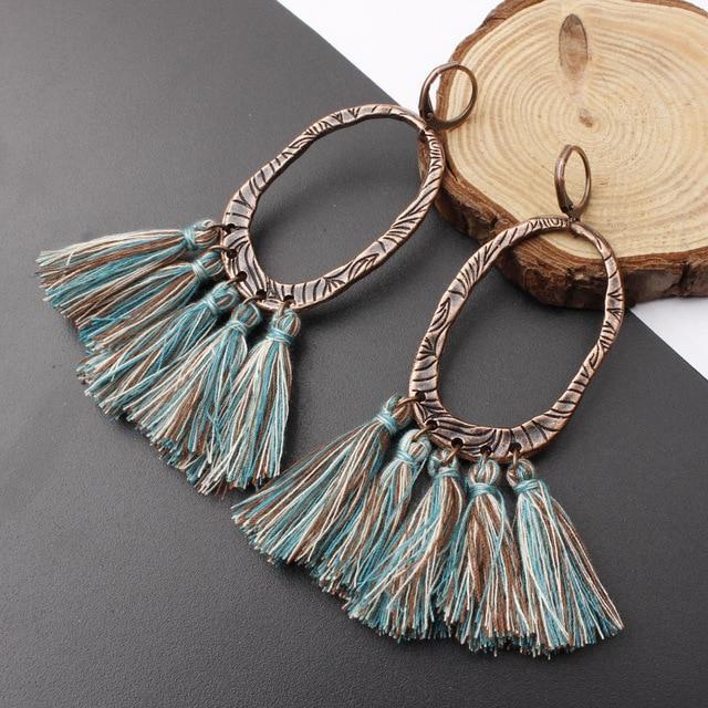 Round Resin Dangle Drop Earrings Drop Earrings Zoeber One Store blue mix 1