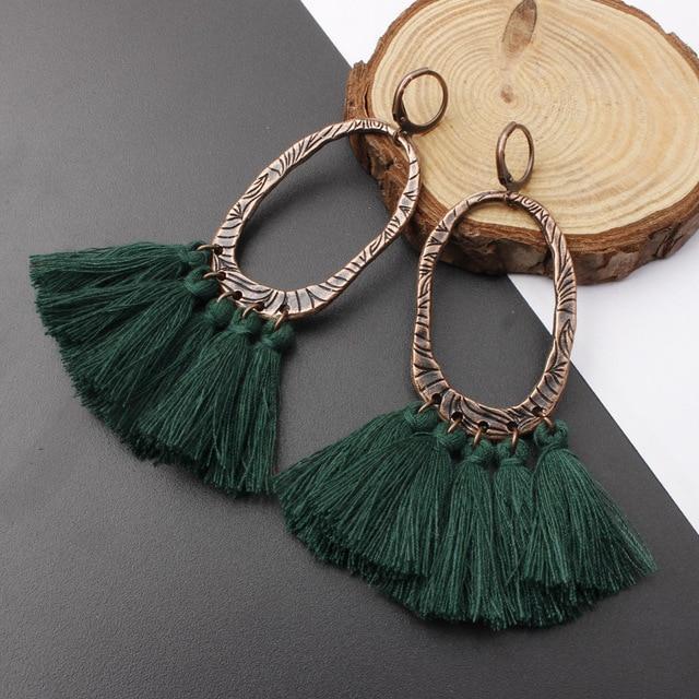 Round Resin Dangle Drop Earrings Drop Earrings Zoeber One Store green 1