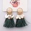 Round Resin Dangle Drop Earrings Drop Earrings Zoeber One Store Green Color