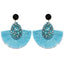 Round Resin Dangle Drop Earrings Drop Earrings Zoeber One Store lblue3