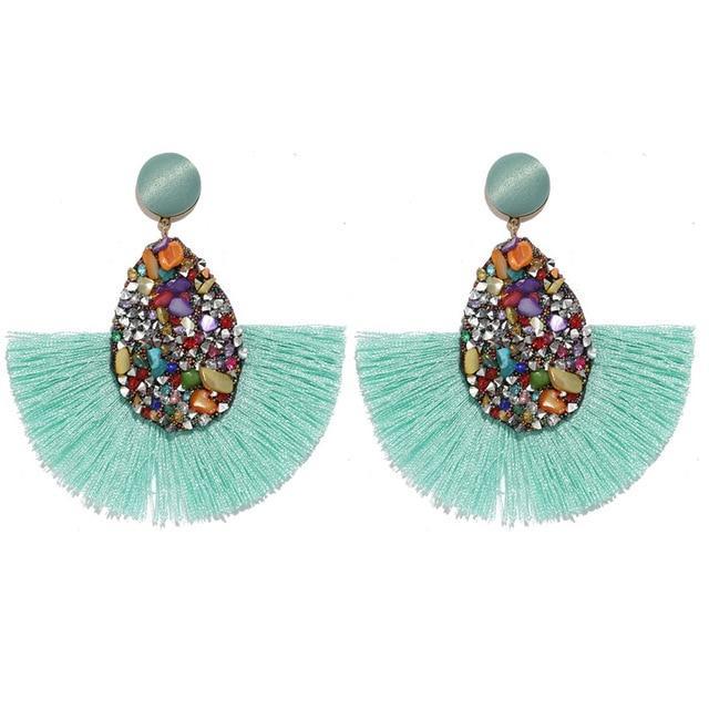 Round Resin Dangle Drop Earrings Drop Earrings Zoeber One Store lgreen3