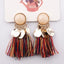 Round Resin Dangle Drop Earrings Drop Earrings Zoeber One Store Muitlcolor