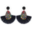 Round Resin Dangle Drop Earrings Drop Earrings Zoeber One Store navy3