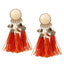 Round Resin Dangle Drop Earrings Drop Earrings Zoeber One Store orange red