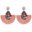 Round Resin Dangle Drop Earrings Drop Earrings Zoeber One Store pink3