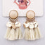 Round Resin Dangle Drop Earrings Drop Earrings Zoeber One Store White Color