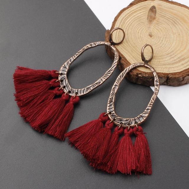 Round Resin Dangle Drop Earrings Drop Earrings Zoeber One Store wine 1