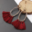 Round Resin Dangle Drop Earrings Drop Earrings Zoeber One Store wine 1