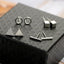 Round Triangle Shaped Stud Earrings Stud Earrings Ana su Store Silver