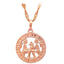 Round Zodiac Golden Necklace Pendant Necklaces ROLILASON Official Store