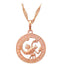 Round Zodiac Golden Necklace Pendant Necklaces ROLILASON Official Store LN453 Scorpio