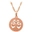 Round Zodiac Golden Necklace Pendant Necklaces ROLILASON Official Store LN460 Libra