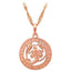 Round Zodiac Golden Necklace Pendant Necklaces ROLILASON Official Store LN462 Cancer