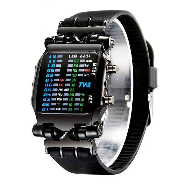 Rubber Strap LED Digital Watch Digital Watches Chinese Watches store Black