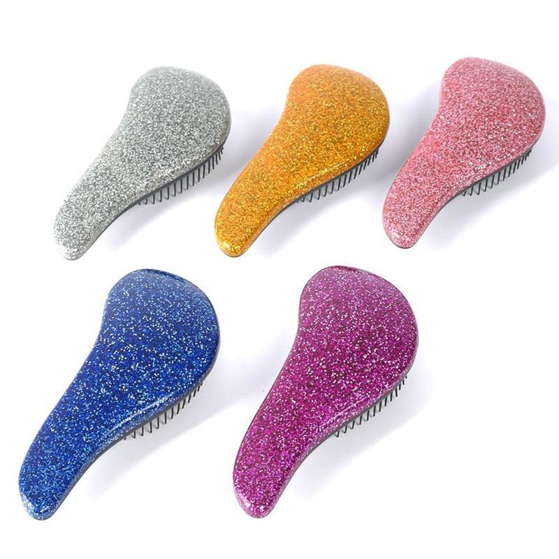 Salon Styling Glitter Handle Detangling Hair Brush Combs Jane@ Store