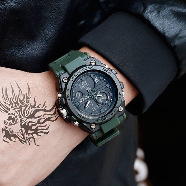 SANDA 739 Sports Men's Watches Quartz Watches Sanda Official Store armygreen