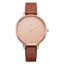 Shock Resistant Leather Quartz Strap Watch Women's Watches shengke Official Store brown