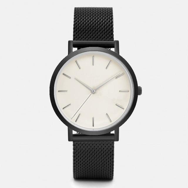 Shock ResistantSimple Fashion Quartz Wristwatch Women's Watches Yovone Store black white