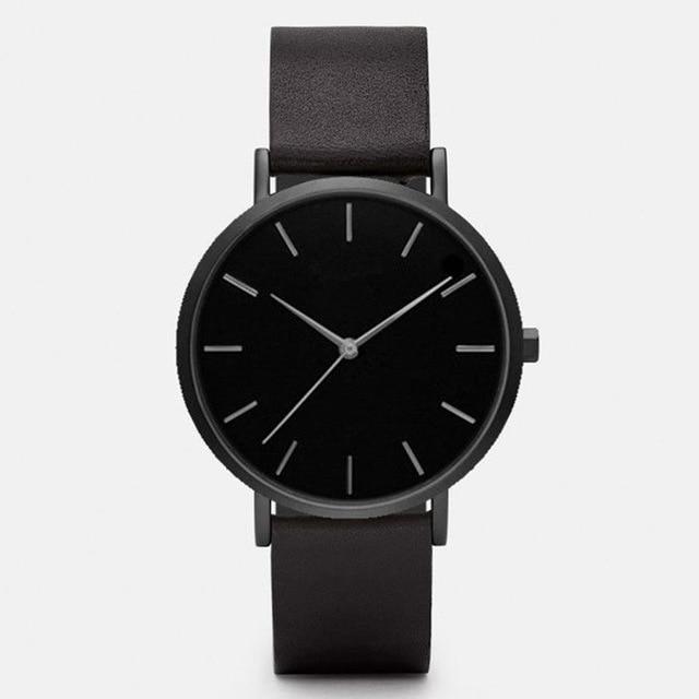 Shock ResistantSimple Fashion Quartz Wristwatch Women's Watches Yovone Store leather black