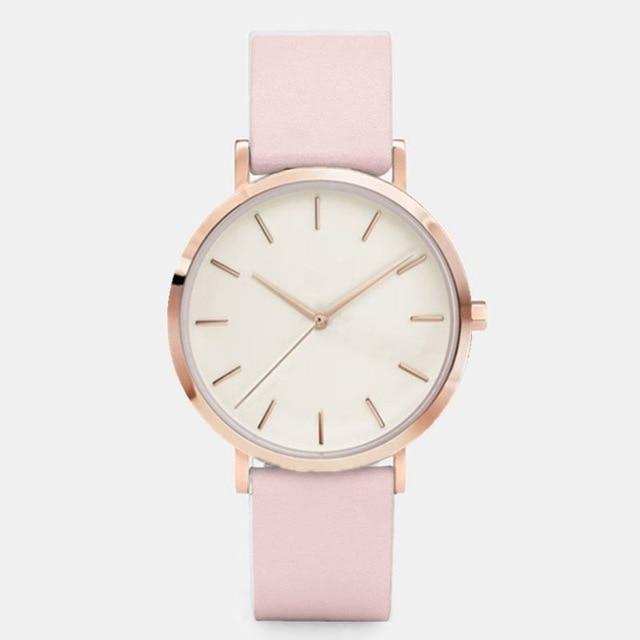 Shock ResistantSimple Fashion Quartz Wristwatch Women's Watches Yovone Store pink rose white