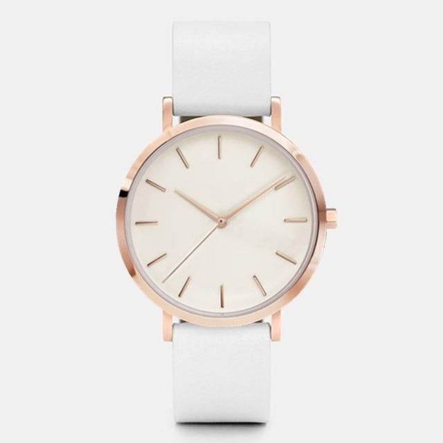 Shock ResistantSimple Fashion Quartz Wristwatch Women's Watches Yovone Store white rose white