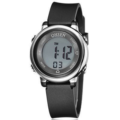 Silicone Digital Child Watches Children's Watches JinYu Watch Store Black