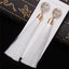 Silk Fabric Long Drop Earrings Drop Earrings HOCOLE Official Store white 2