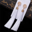 Silk Fabric Long Drop Earrings Drop Earrings HOCOLE Official Store white