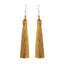 Silk Fabric Long Fringe Earrings Drop Earrings LOVBEAFAS Official Store