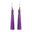 Silk Fabric Long Fringe Earrings Drop Earrings LOVBEAFAS Official Store Dark Purple
