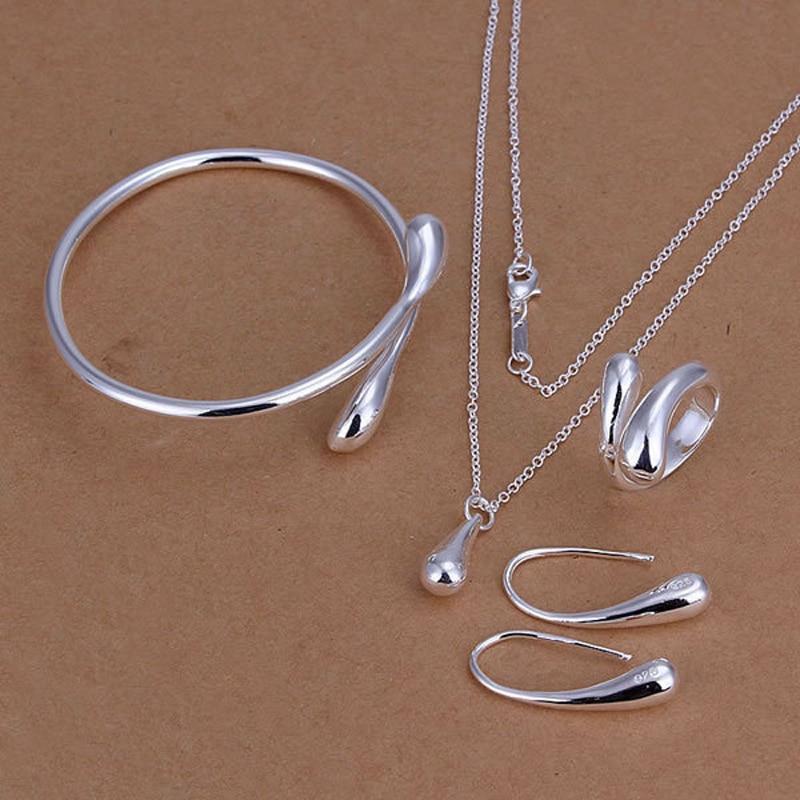 Silver Bridal Jewelry Sets Bridal Jewelry Sets GNIMEGIL Official Store
