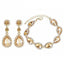 Silver Color Jewelry Sets with Teardrop Design Bridal Jewelry Sets mecresh Official Store