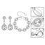 Silver Color Jewelry Sets with Teardrop Design Bridal Jewelry Sets mecresh Official Store