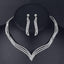 Silver Color Rhinestone Crystal Bridal Jewelry Sets For Women