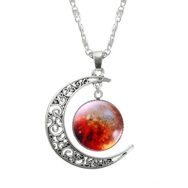 Silver Necklace with Moon Design Chain Necklaces FAMSHIN Official Store Picture 4