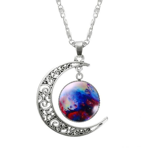 Silver Necklace with Moon Design Chain Necklaces FAMSHIN Official Store Picture 8