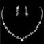 Silver Plated Crystal Choker Jewelry Sets Bridal Jewelry Sets TREAZY Official Store