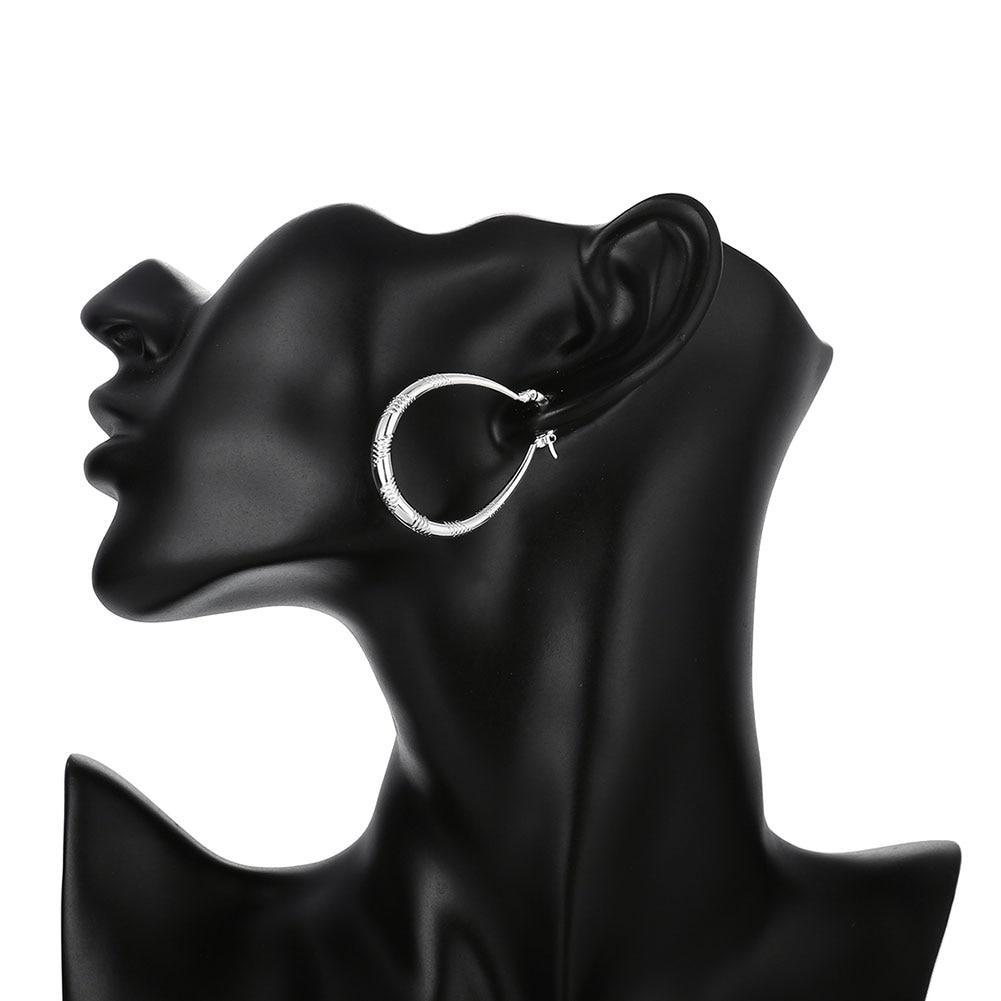 Silver Plated Elegant Earrings Hoop Earrings SuperJewelry Store