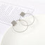 Simple Style Round Earrings Drop Earrings Crazy Feng Official Store silver