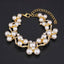 Simulated Pearl Jewelry Sets Bridal Jewelry Sets mecresh Official Store Gold Color Bracelets Clear