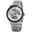 Skeleton Dial Copper Stainless Steel Strap Mechanical Watch For Men Mechanical Watches T-WINNER Official Store BLACK WHITE