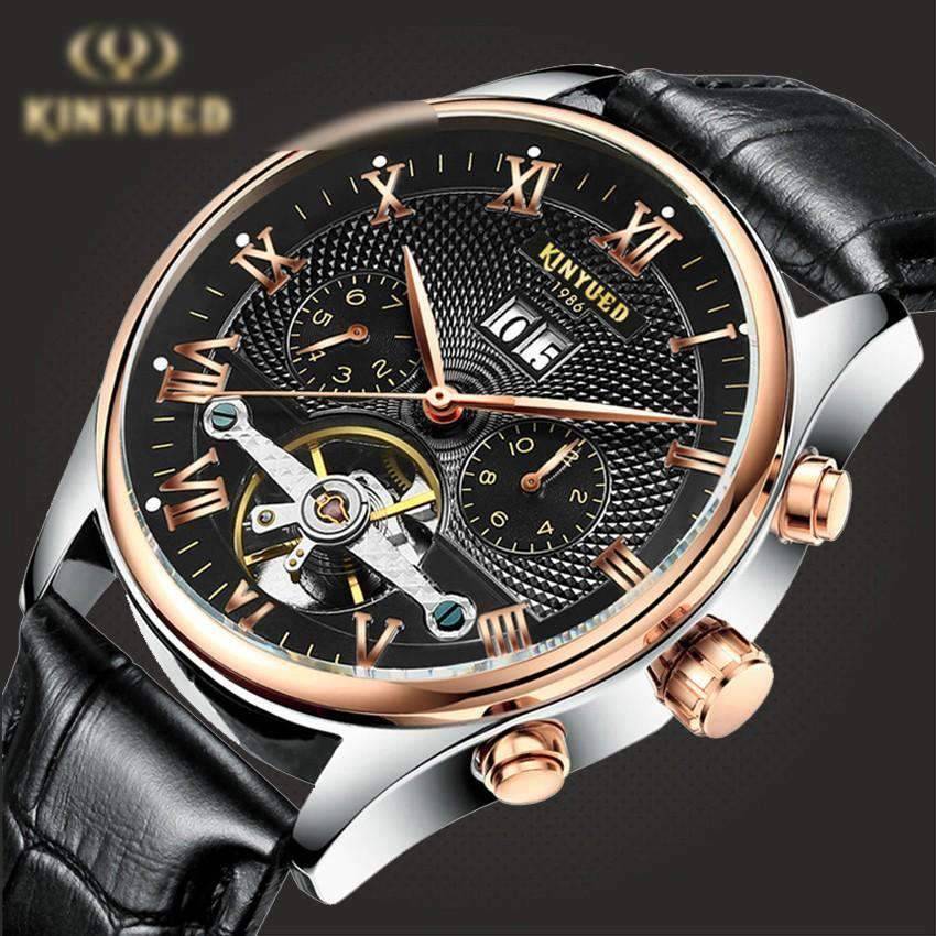 Skeleton Tourbillon Classic Rose Gold Men’s Mechanical Watch Mechanical Watches Citytime Watch Factory Store Black with gift box
