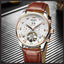 Skeleton Tourbillon Classic Rose Gold Men’s Mechanical Watch Mechanical Watches Citytime Watch Factory Store Brown with gift box