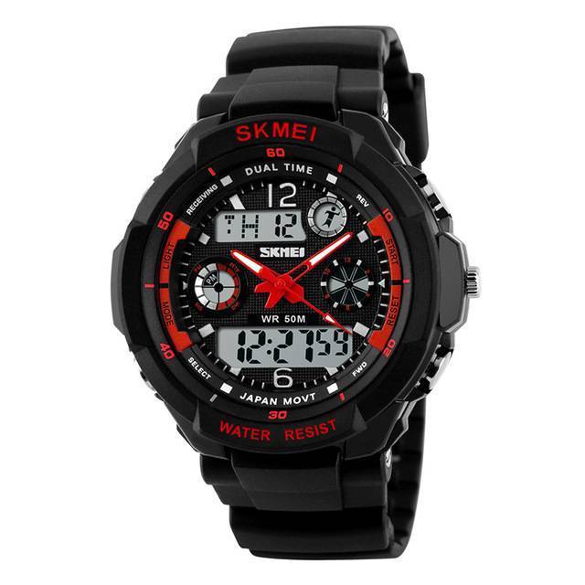 SKMEI Luxury Military Sports Wristwatch Sports Watches Skmei official store Red