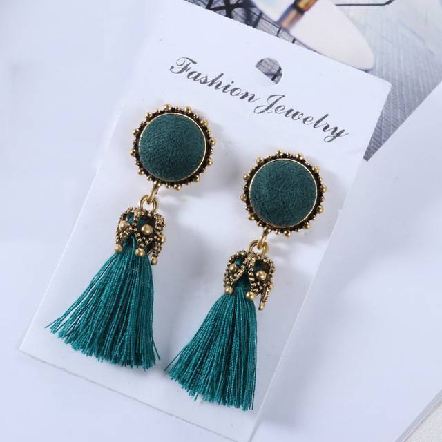 Small Tassel Face Fringed Earrings Drop Earrings XP Official Store