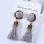 Small Tassel Face Fringed Earrings Drop Earrings XP Official Store Red A