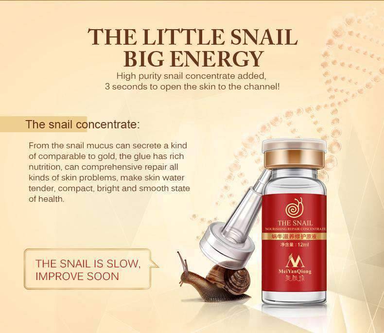 Snail Plant Extract Hyaluronic Acid Liquid Skin Care Serum Serum MeiYanQiong Official Store