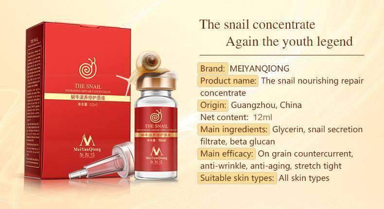 Snail Plant Extract Hyaluronic Acid Liquid Skin Care Serum Serum MeiYanQiong Official Store