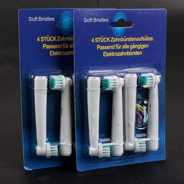 Soft Bristled 4 PCs Electric Toothbrush Oral Hygiene Product Toothbrushes The Silk Road Co. Ltd.