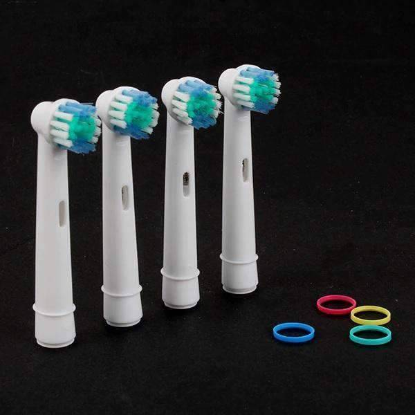 Soft Bristled 4 PCs Electric Toothbrush Oral Hygiene Product Toothbrushes The Silk Road Co. Ltd. WHITE